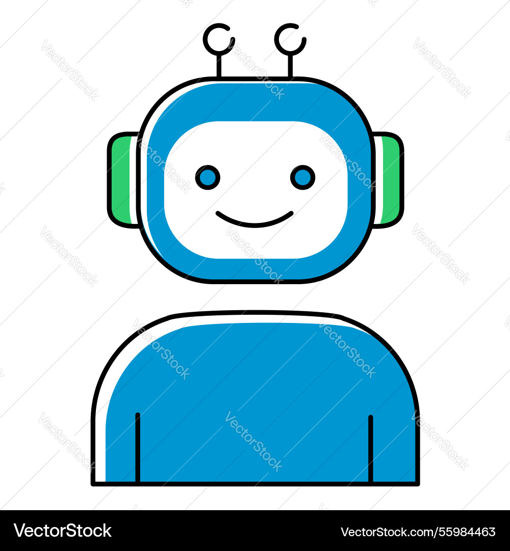 Ai-powered automation and robotics icon design vector image