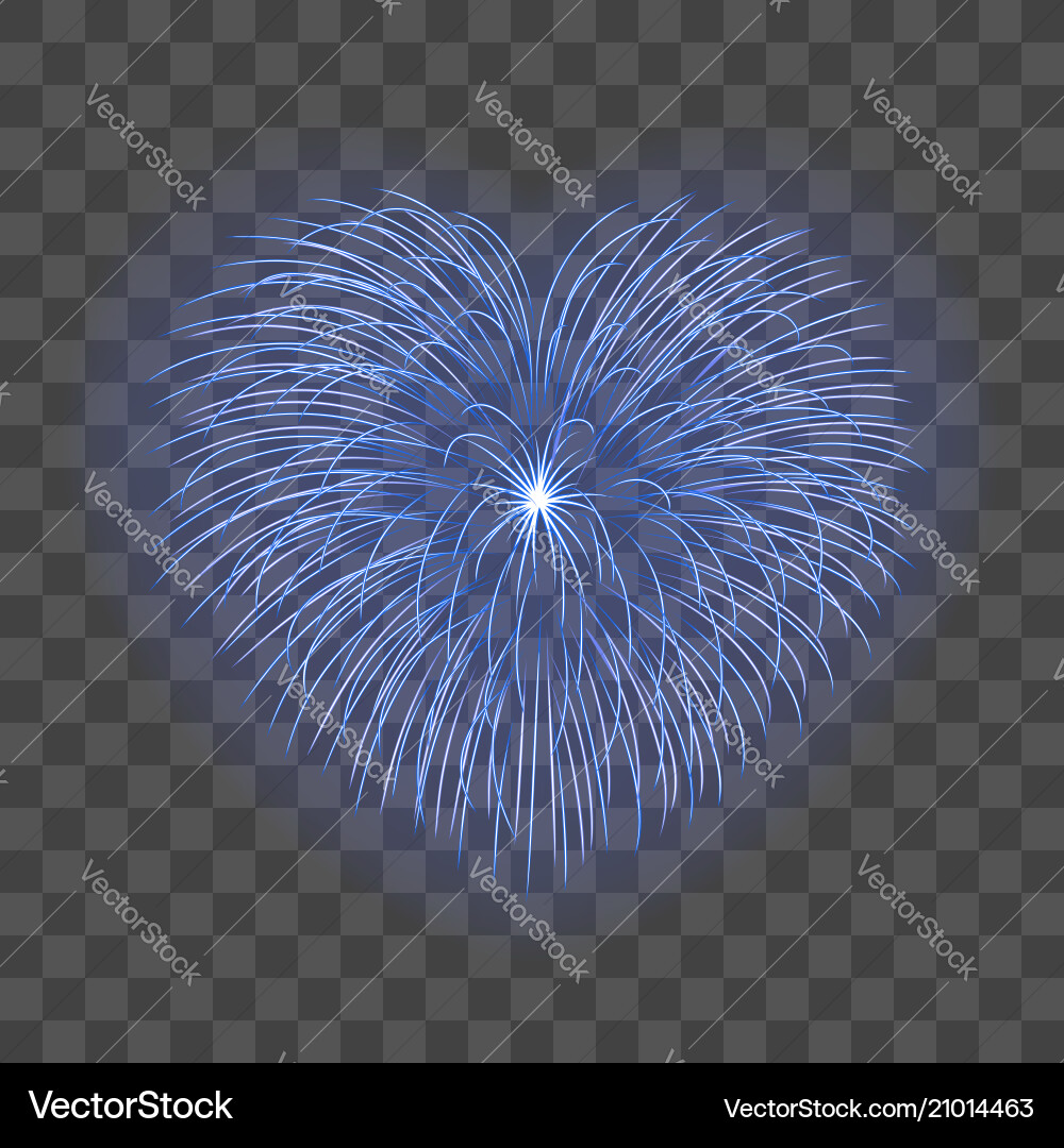 Beautiful heart-firework bright romantic firework Beautiful heart-firework bright romantic firework vector image