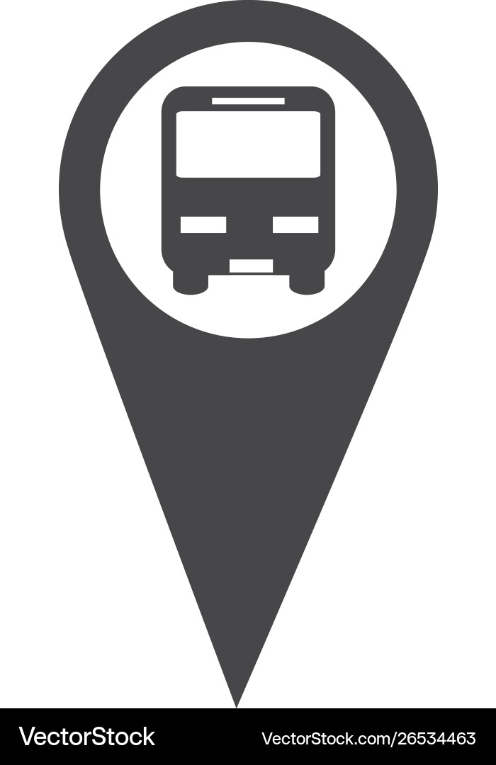 Bus stop pointer icon simple car sign Vector Image