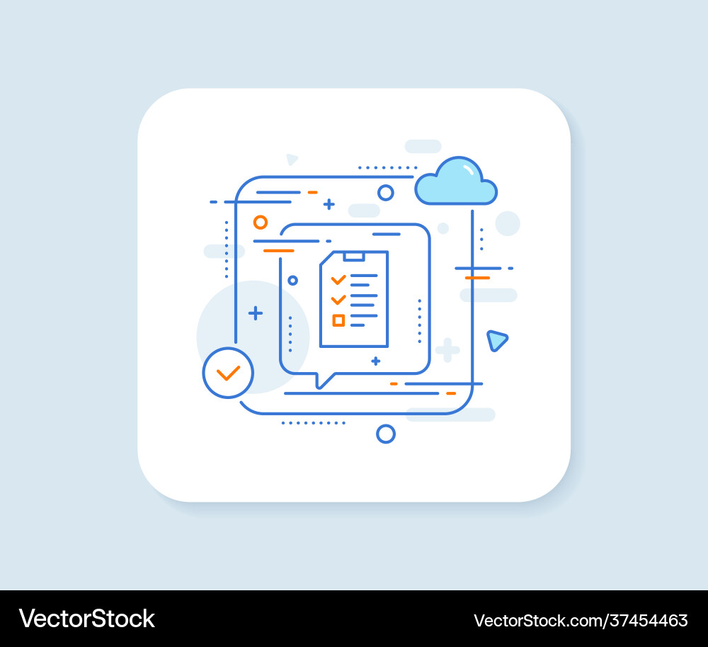Checklist document line icon file sign Checklist document line icon file sign vector image