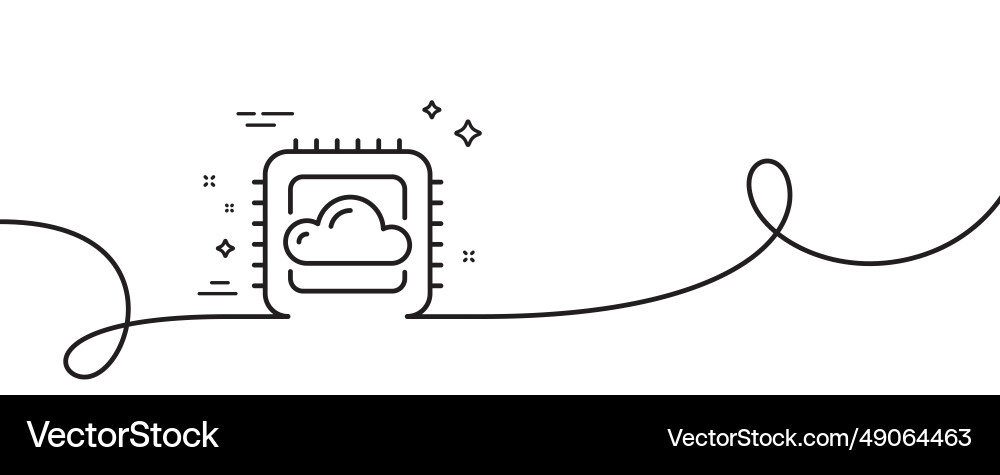 Cloud Computing cpu line icon Internet-Daten Cloud Computing cpu line icon Internet-Daten vektorbild