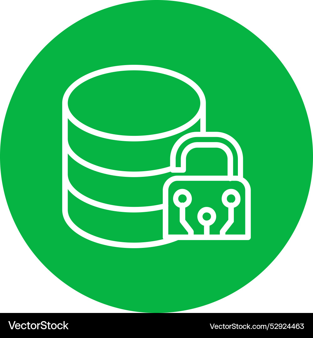 Data encryption line icon design Vector Image