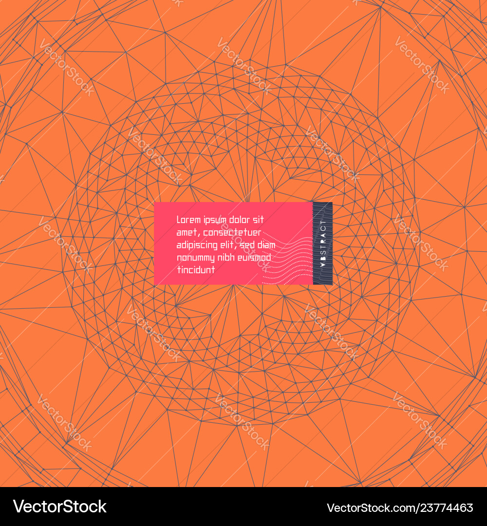 Lattice structure science technology 3d grid Lattice structure science technology 3d grid Vector Image