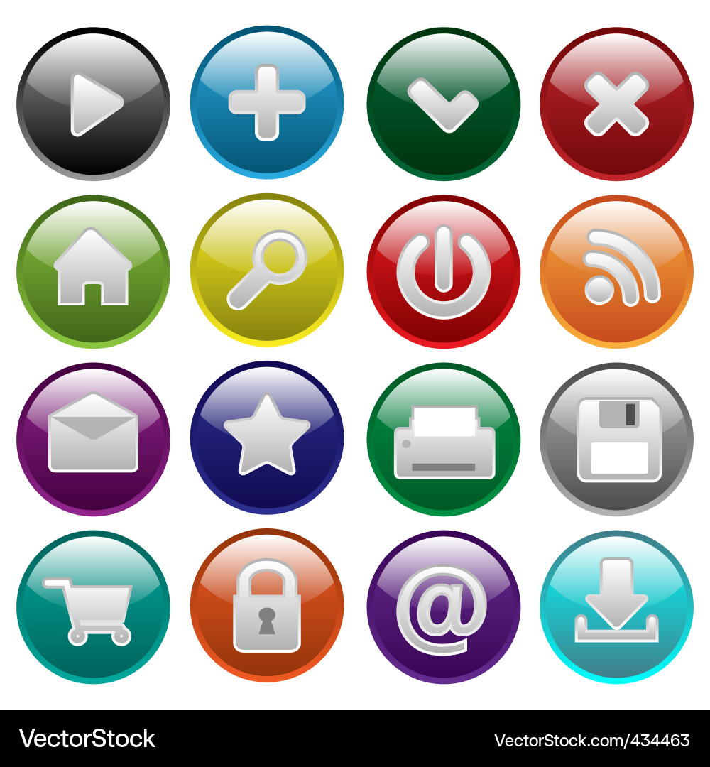 Modern Web Icon Set vector image