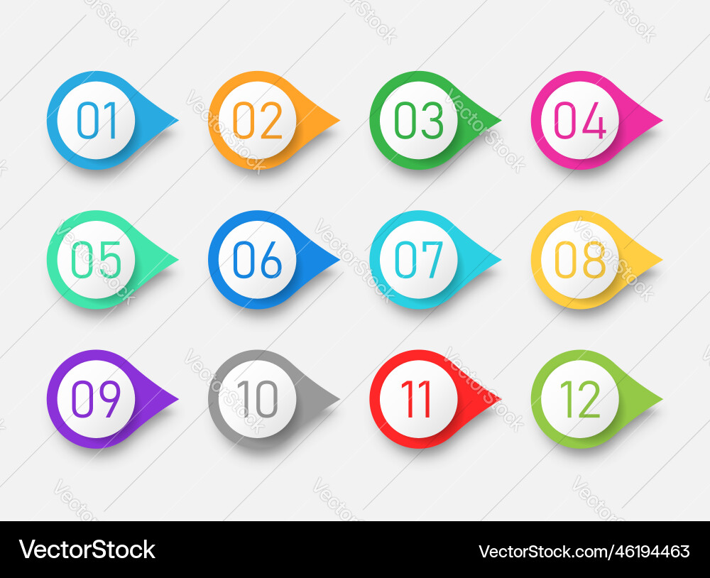 Numbers font icon in flat style typography Numbers font icon in flat style typography vector image