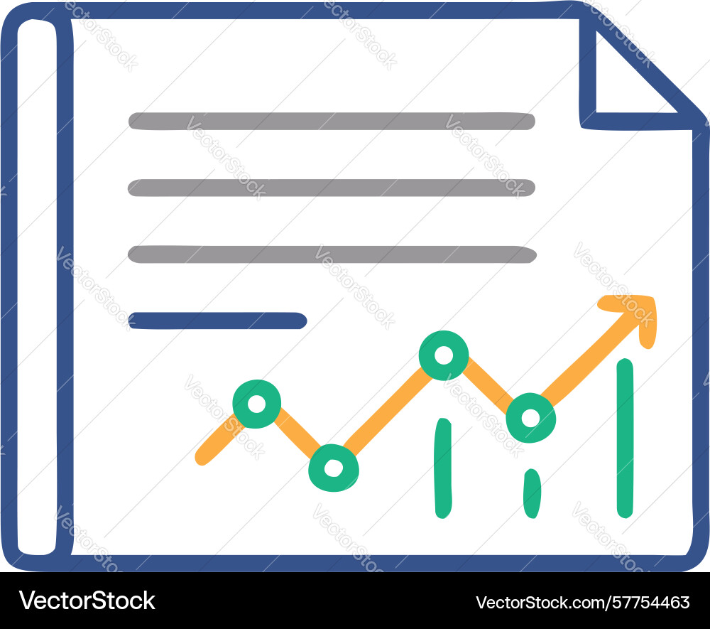 Performance report or statistical data analysis vector image
