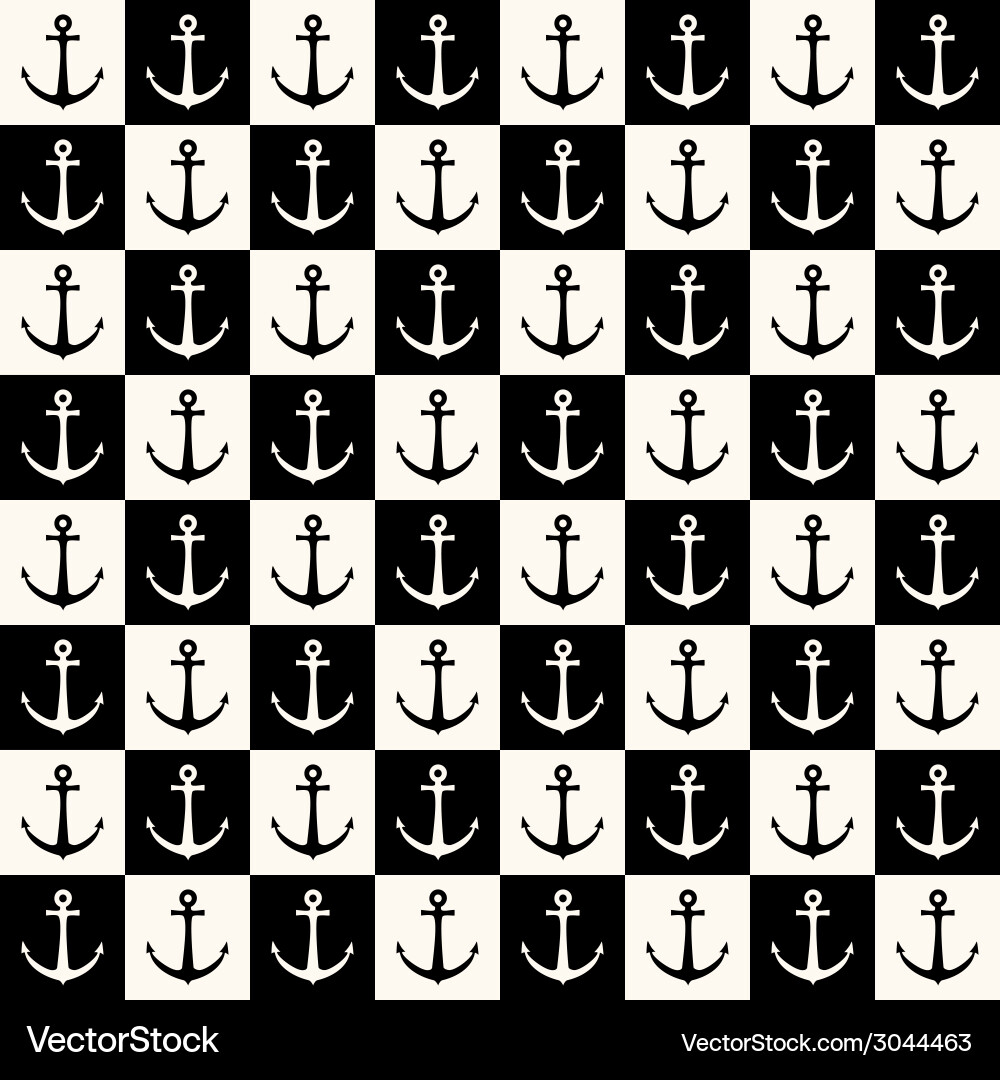 Retro Anchor Pattern vector image