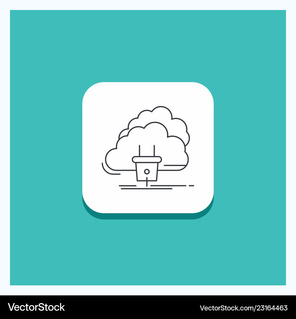 Round button for cloud connection energy network Round button for cloud connection energy network vector image
