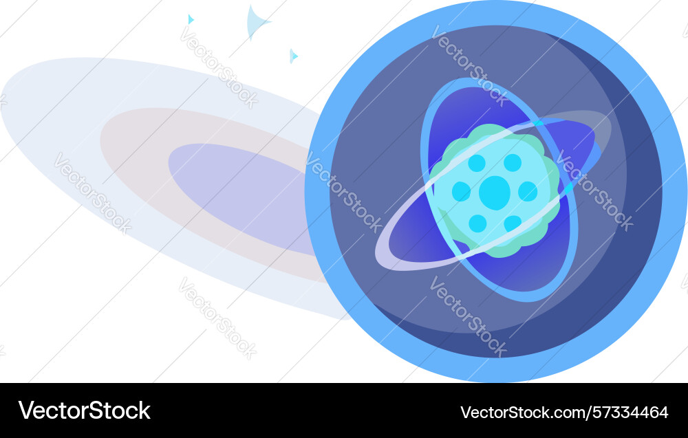 Abstract atom or quantum particle for science vector image