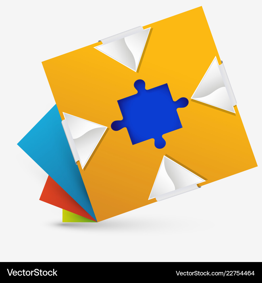 Abstract geometric design with a puzzle inside Abstract geometric design with a puzzle inside vector image