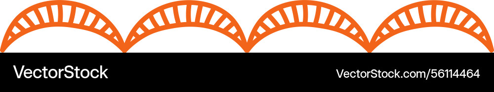 Arched pattern with radiating lines border Arched pattern with radiating lines border vector image