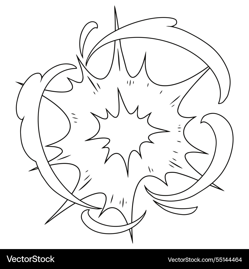 Bright explosion shape with dynamic flow design Bright explosion shape with dynamic flow design Vector Image