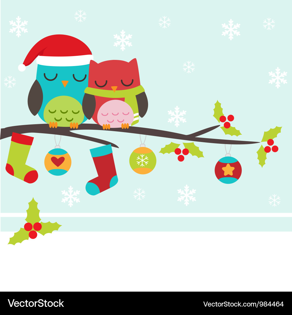 Christmas Holiday Card Vector Image
