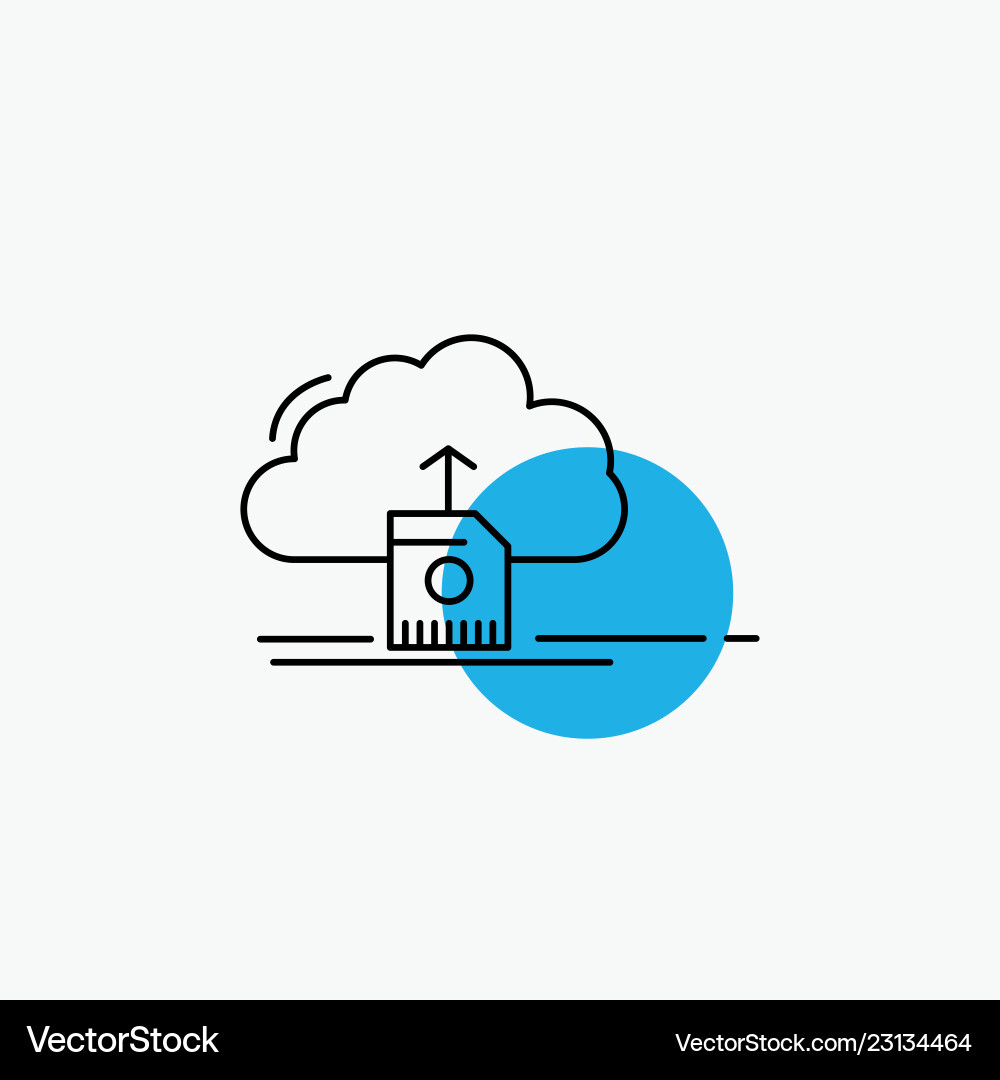 Cloud Data Upload Icon vector image