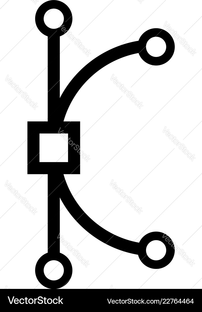 Curve icon simple style Curve icon simple style vector image