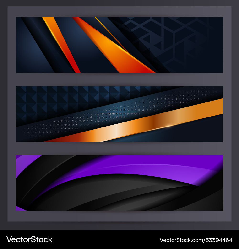 Horizontal banner set collection with various Horizontal banner set collection with various vector image
