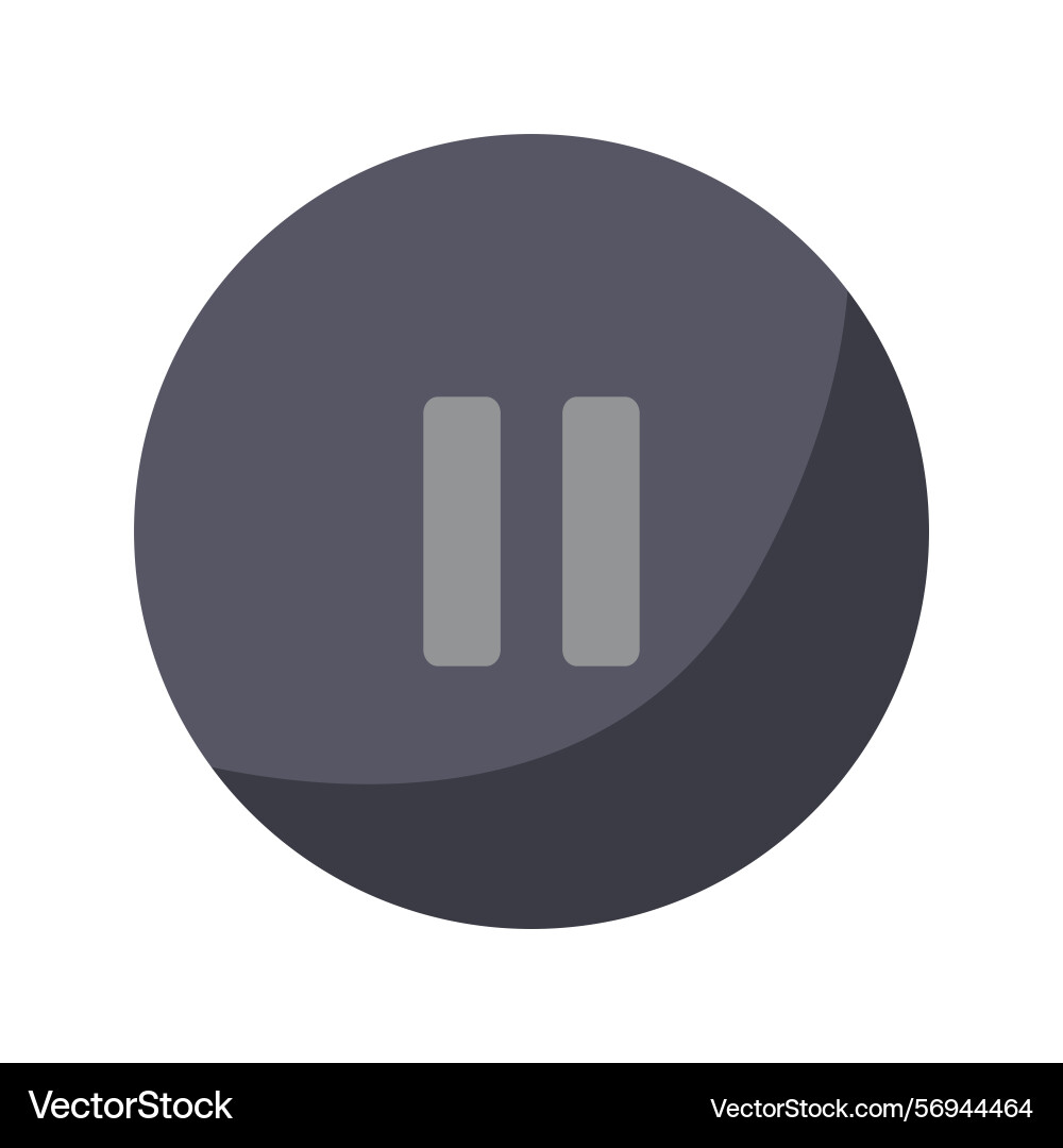 Pause button icon video media player Vector Image