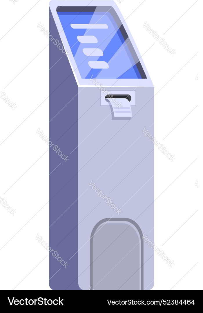 Payment terminal printing check for client using Payment terminal printing check for client using vector image