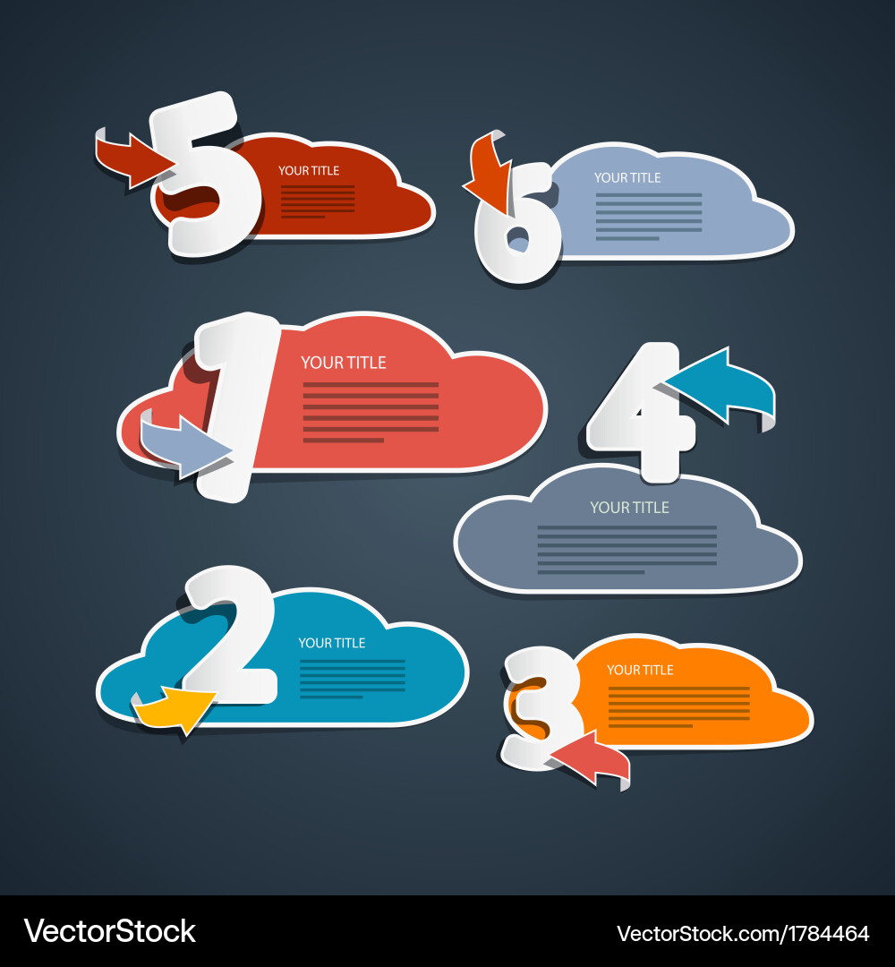 Progress steps for tutorial infographics vector image