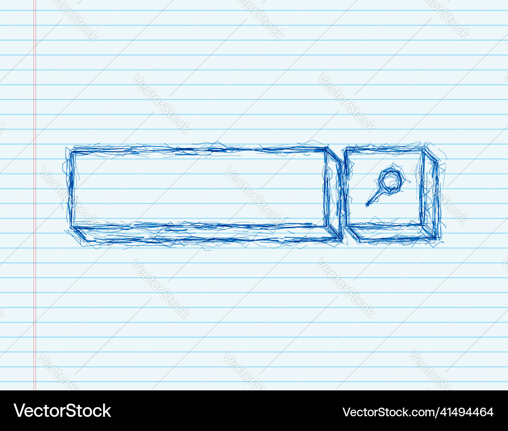 Search bar icon of boxes ui template Search bar icon of boxes ui template vector image