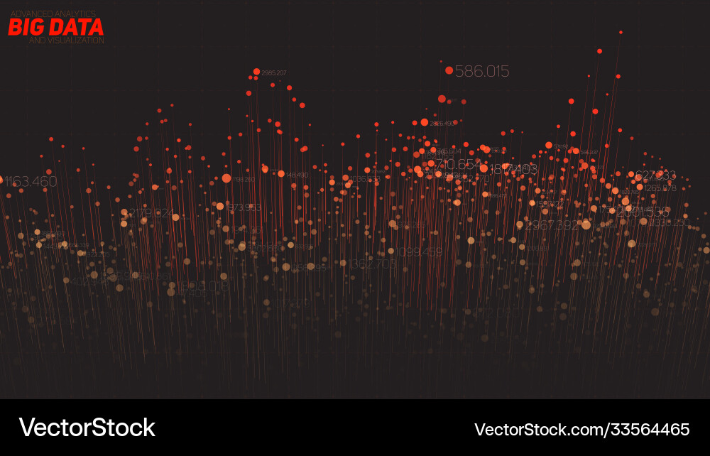 Abstract 3d big data visualization Abstract 3d big data visualization vector image
