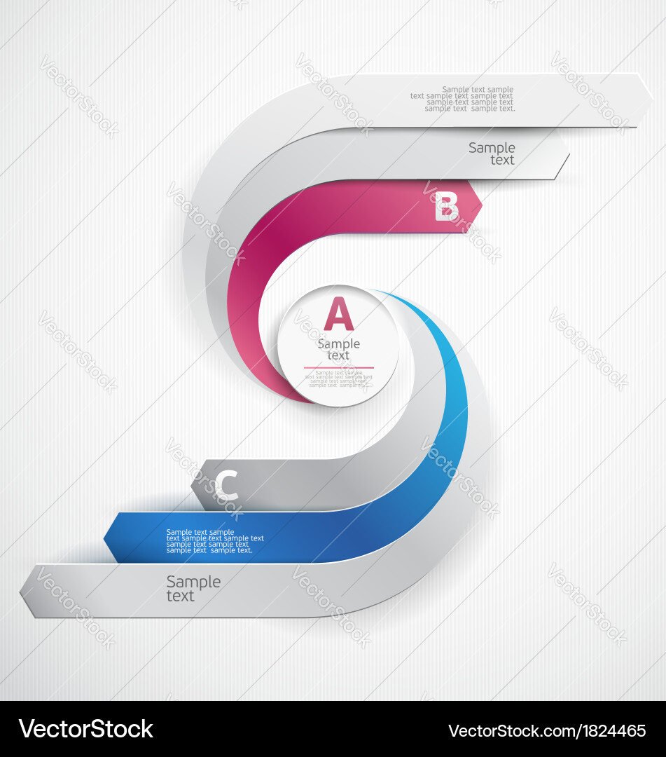 Abstract Paper Elements with Arrows vector image