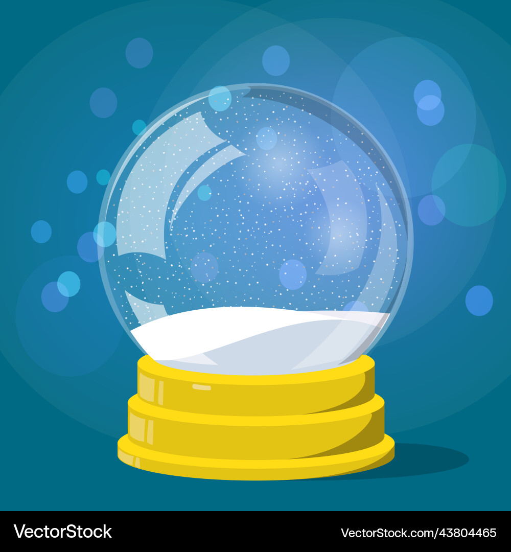 An empty red snowglobe Vector Image