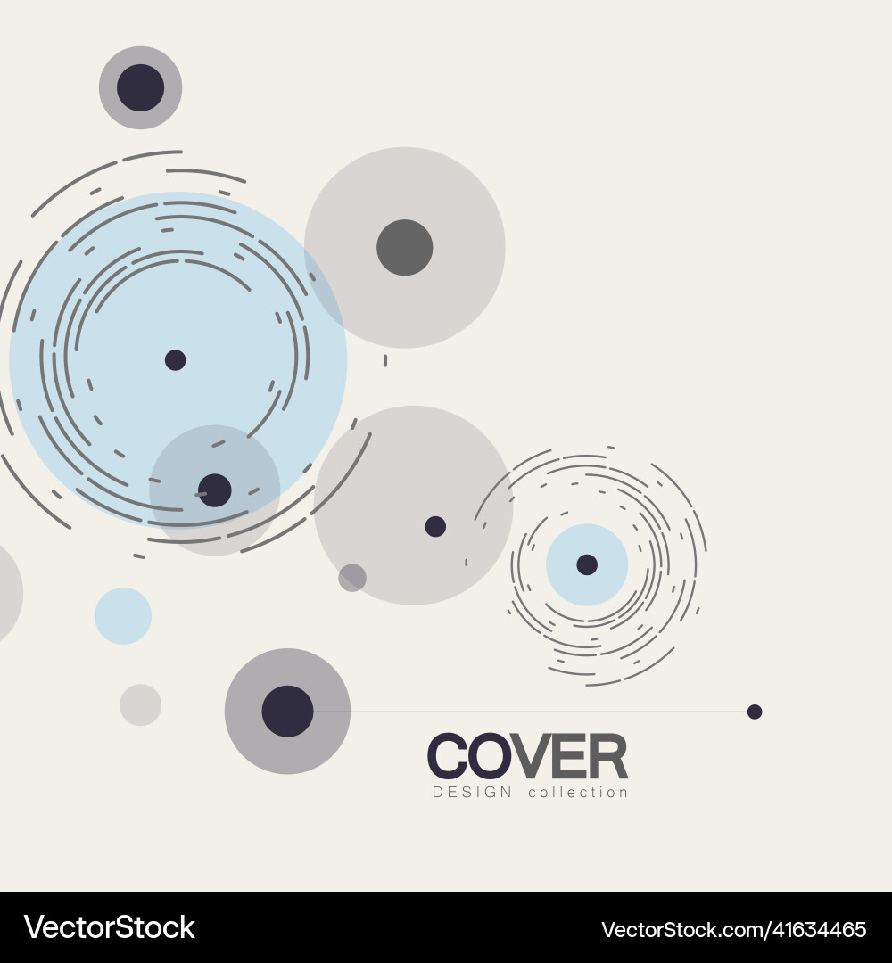 Background of circles and rounded lines Vector Image