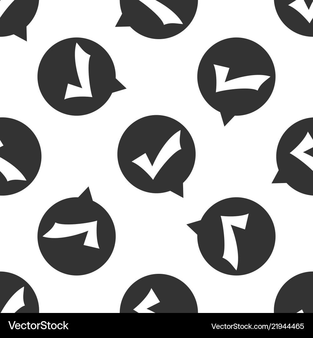 Check mark in circle icon seamless pattern Check mark in circle icon seamless pattern vector image