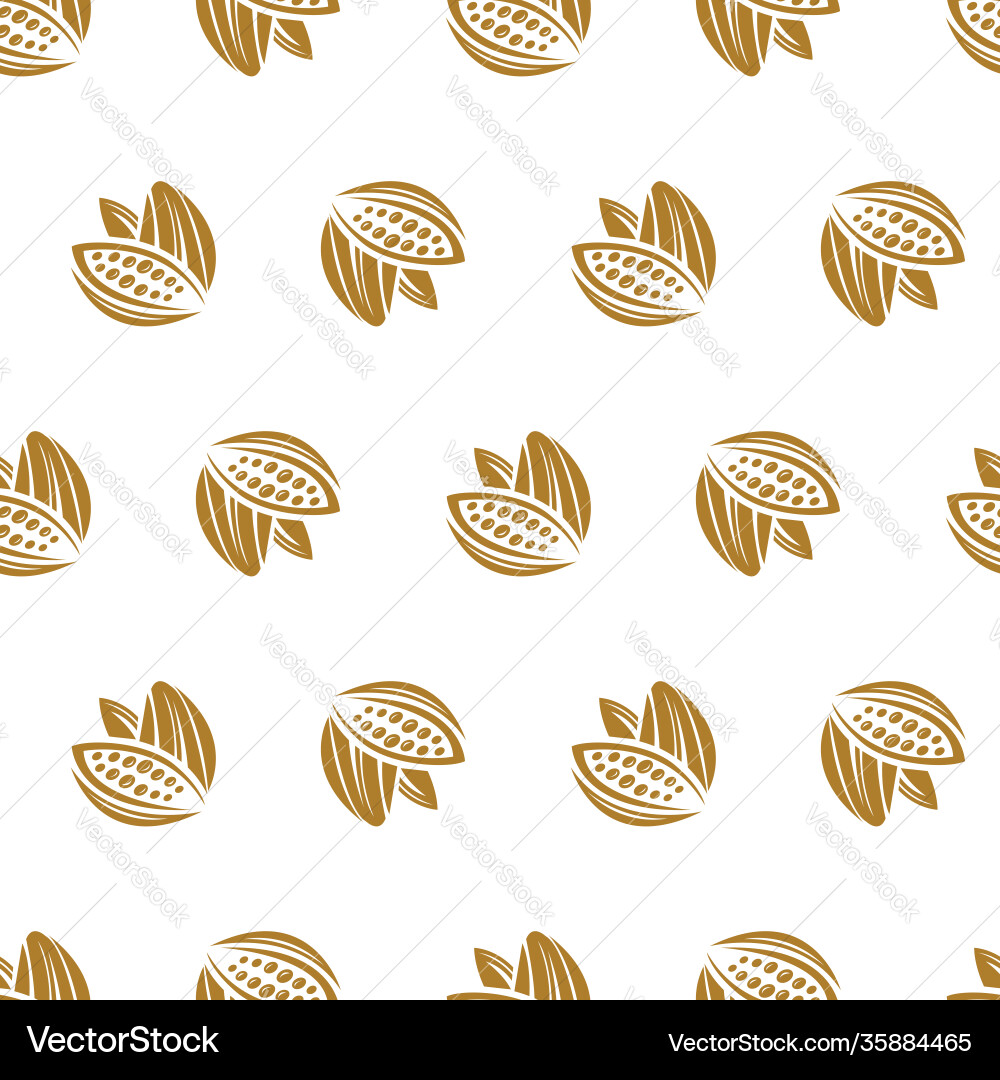 Cocoa seamless pattern vector image