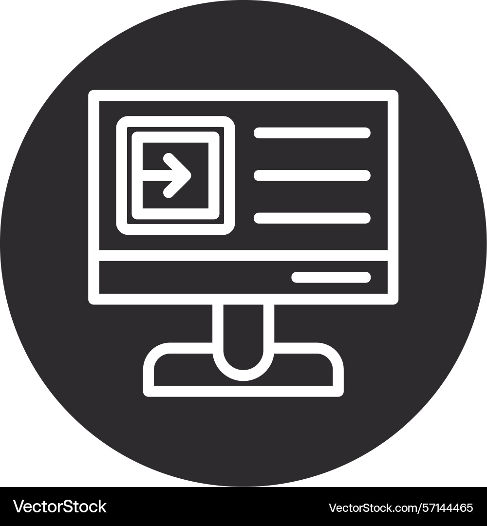 Feedbackinput inverted circle black Vector Image