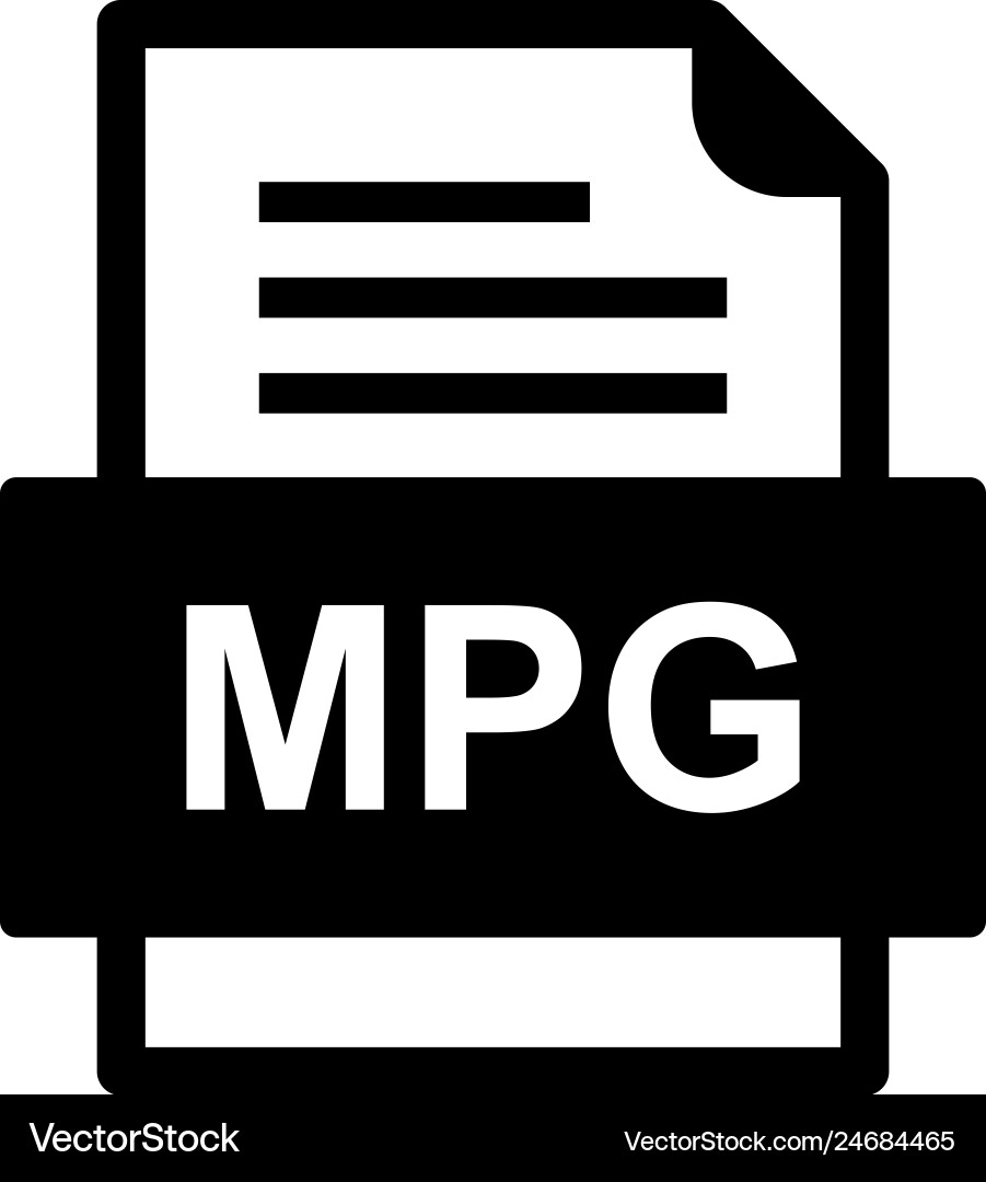 Mpg file document icon Vector Image