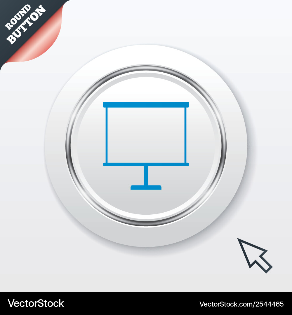 Presentation billboard sign icon ppt symbol Vector Image