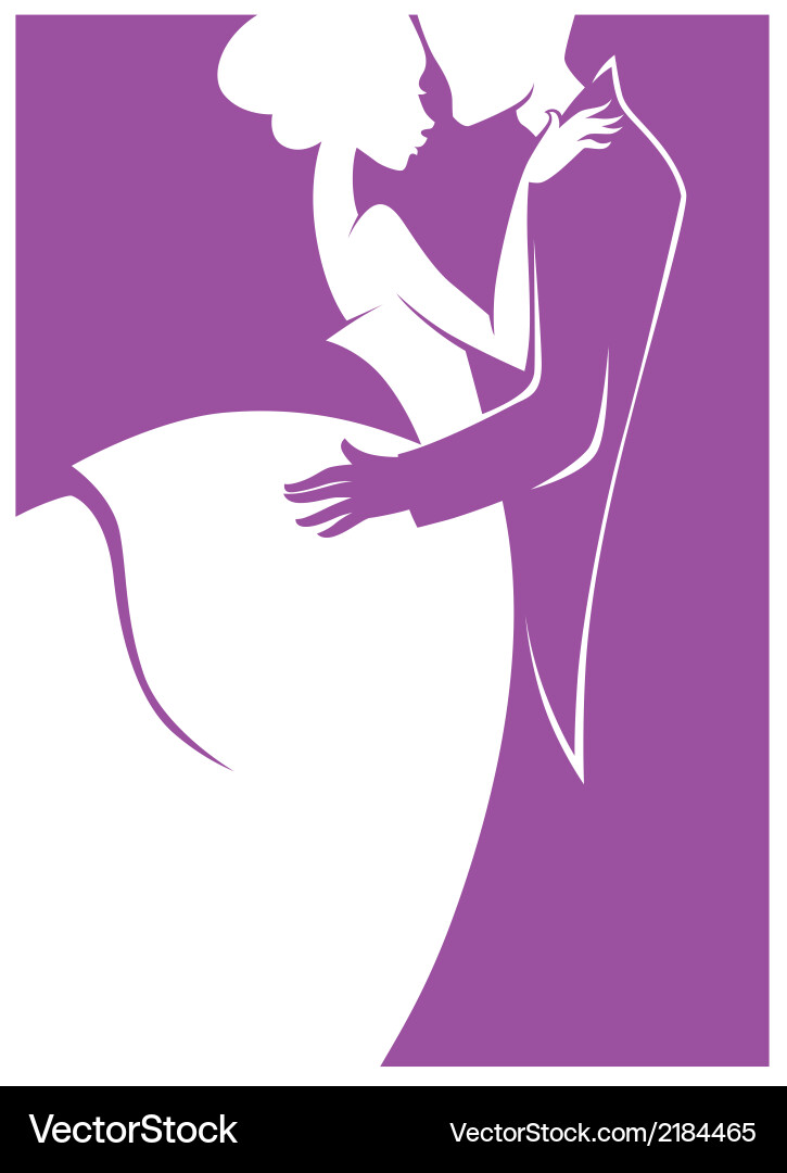 Romantic Wedding Card Vector Image