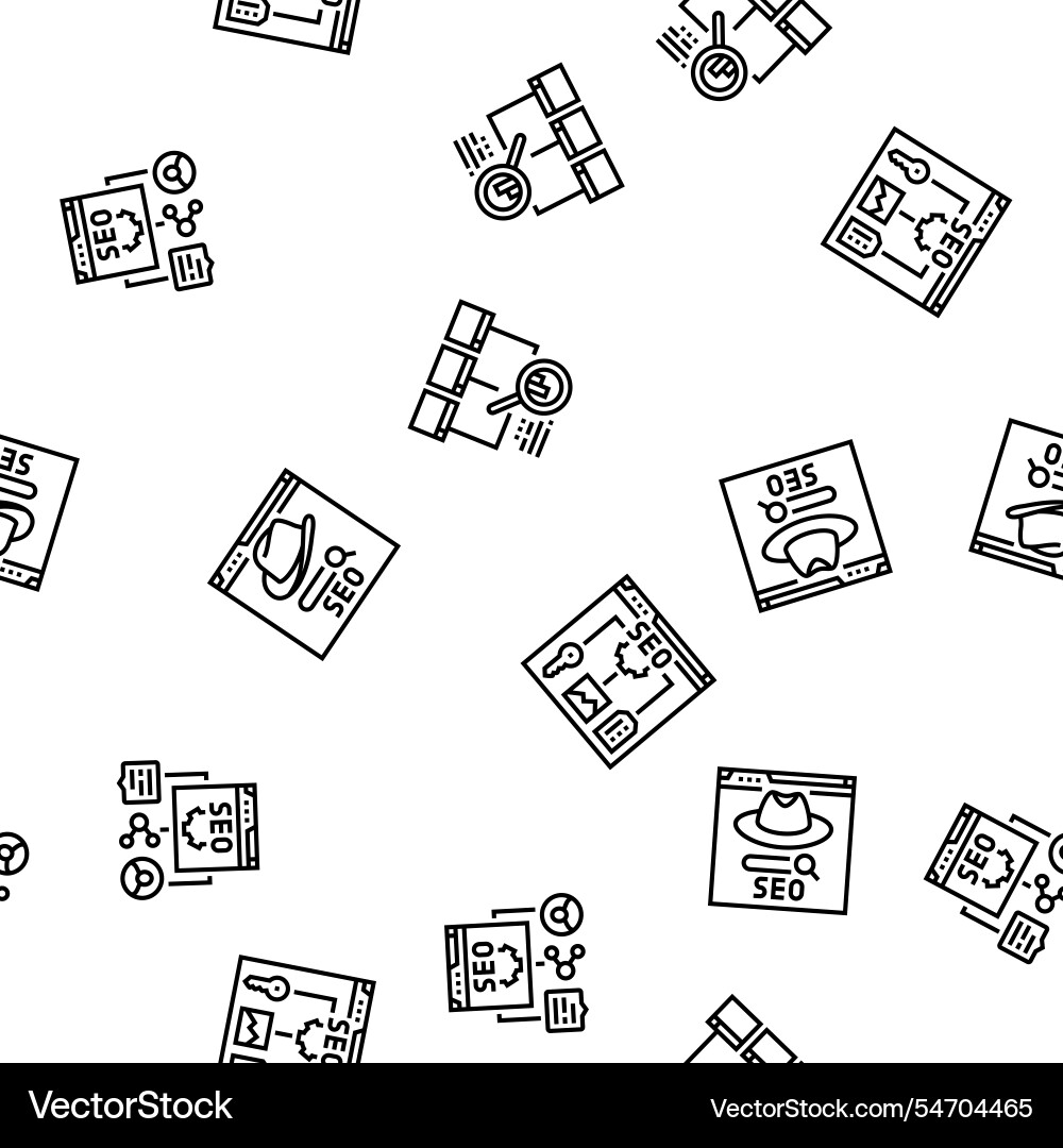 Seo technical audit seamless pattern Seo technical audit seamless pattern Vector Image