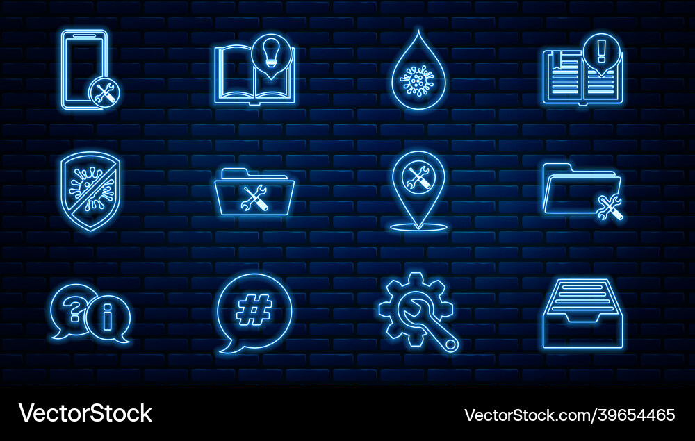 Set line drawer with documents folder service Set line drawer with documents folder service vector image