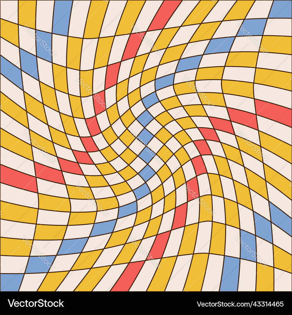 Twisted Checkerboard Pattern vector image