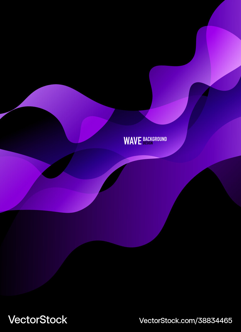 Vertical fluid gradient wave abstract background Vector Image