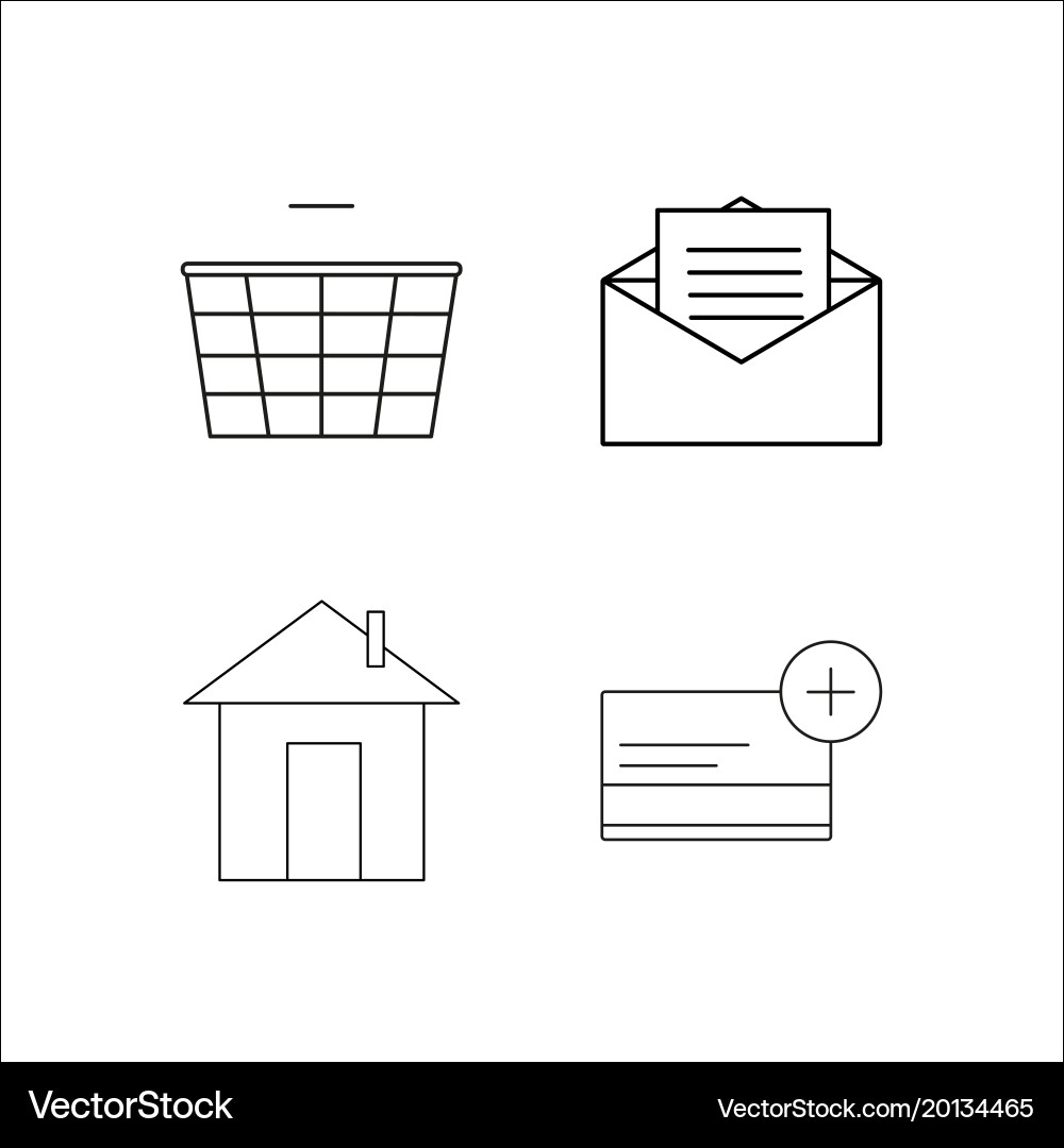 Web einfache lineare Icon setsimple Umriss Icons vektorbild