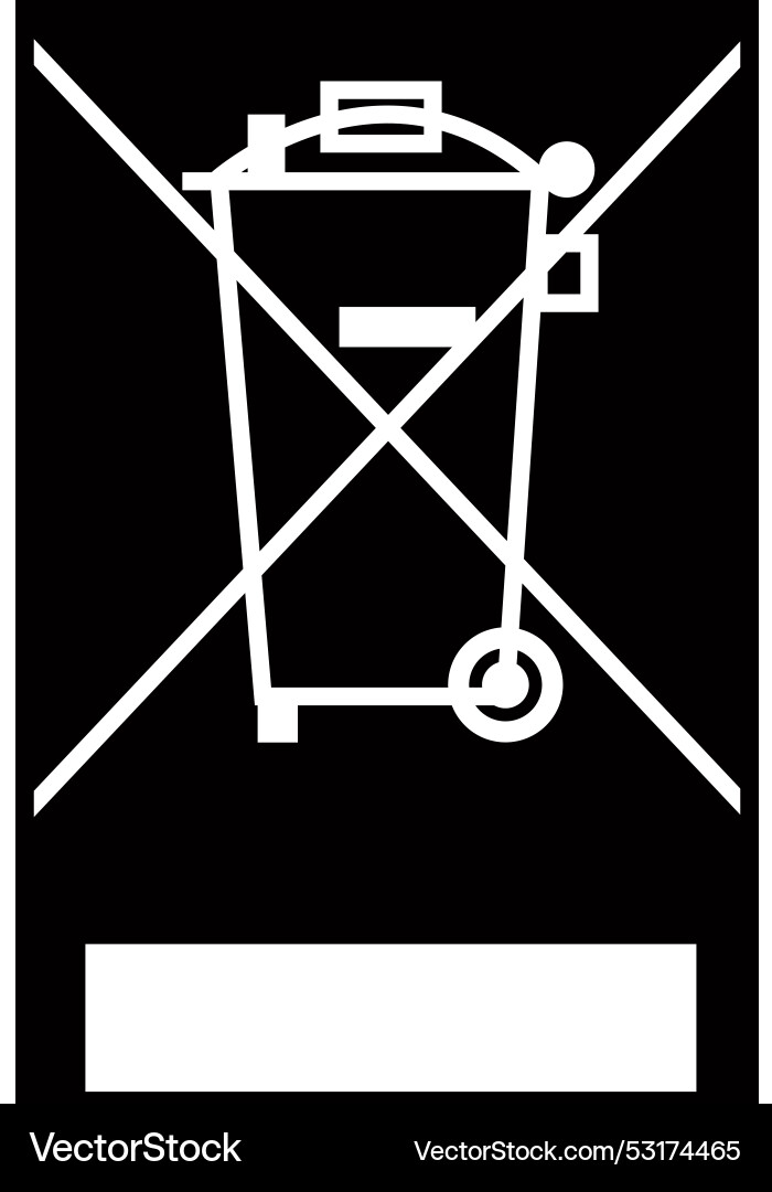 Weee label sign white waste electrical Weee label sign white waste electrical vector image