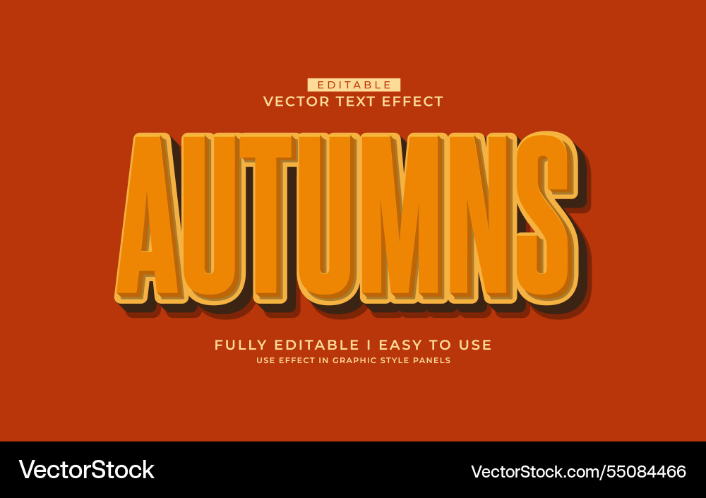 3d editable text effect typography style template 3d editable text effect typography style template vector image