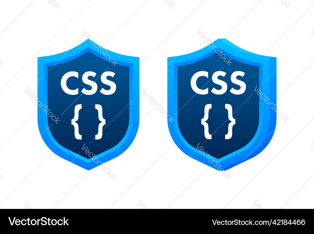 Cascading style sheets css label high Cascading style sheets css label high Vector Image