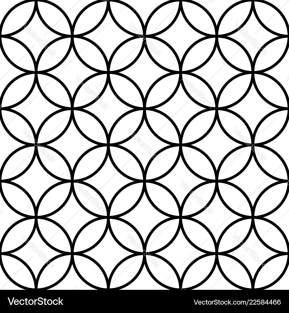 Interlocking Circle Pattern vector image