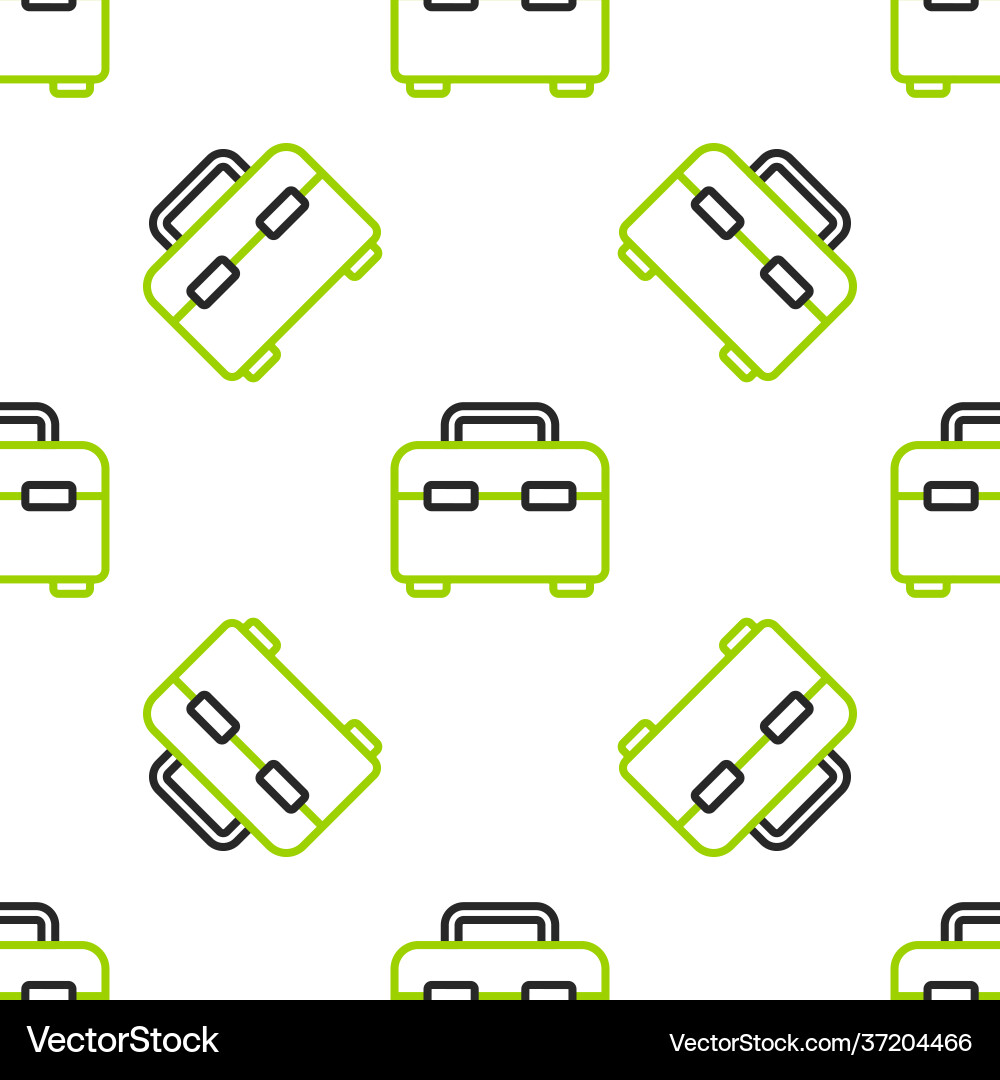 Line toolbox icon isolated seamless pattern Line toolbox icon isolated seamless pattern Vector Image