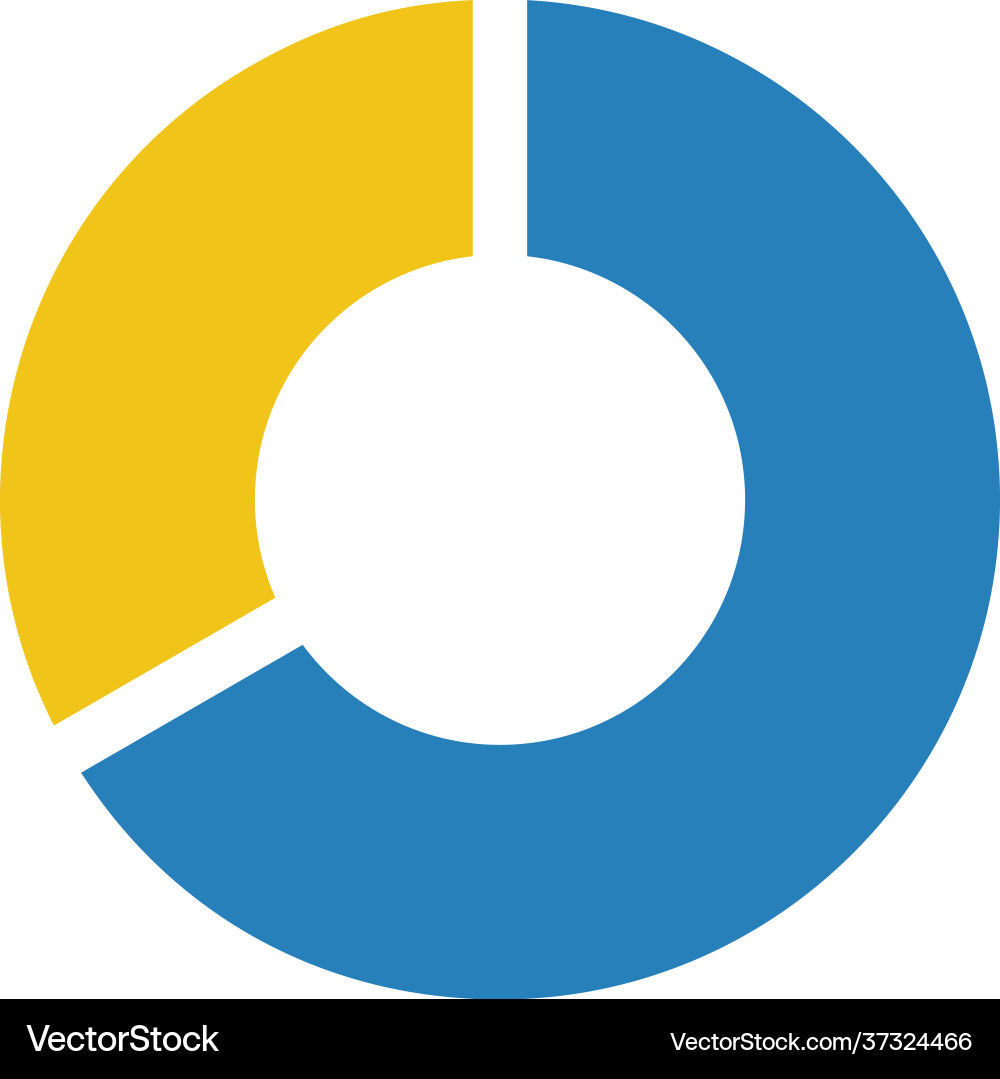Pie chart icon graph diagram symbol for big data Pie chart icon graph diagram symbol for big data Vector Image