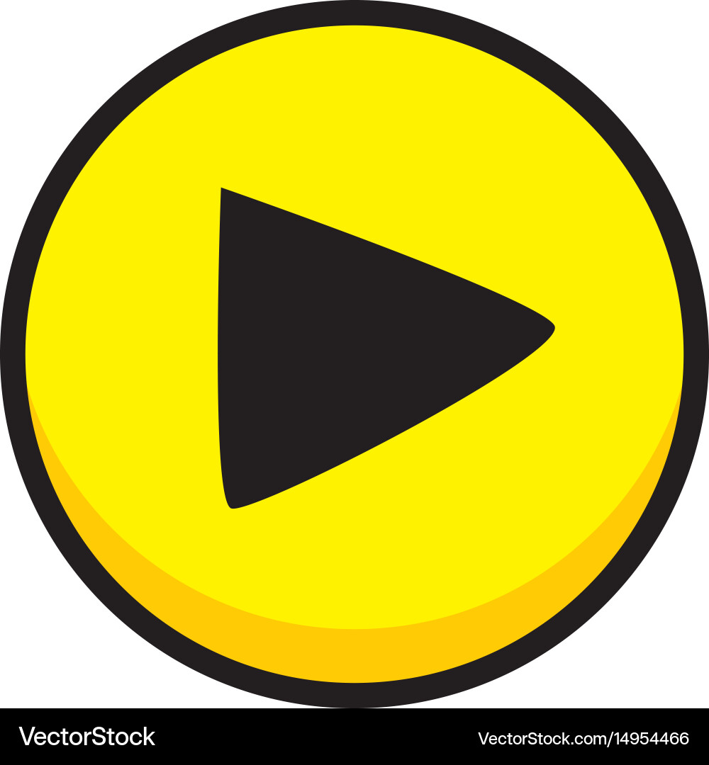 Play video game asset menu icon button layer art vector image