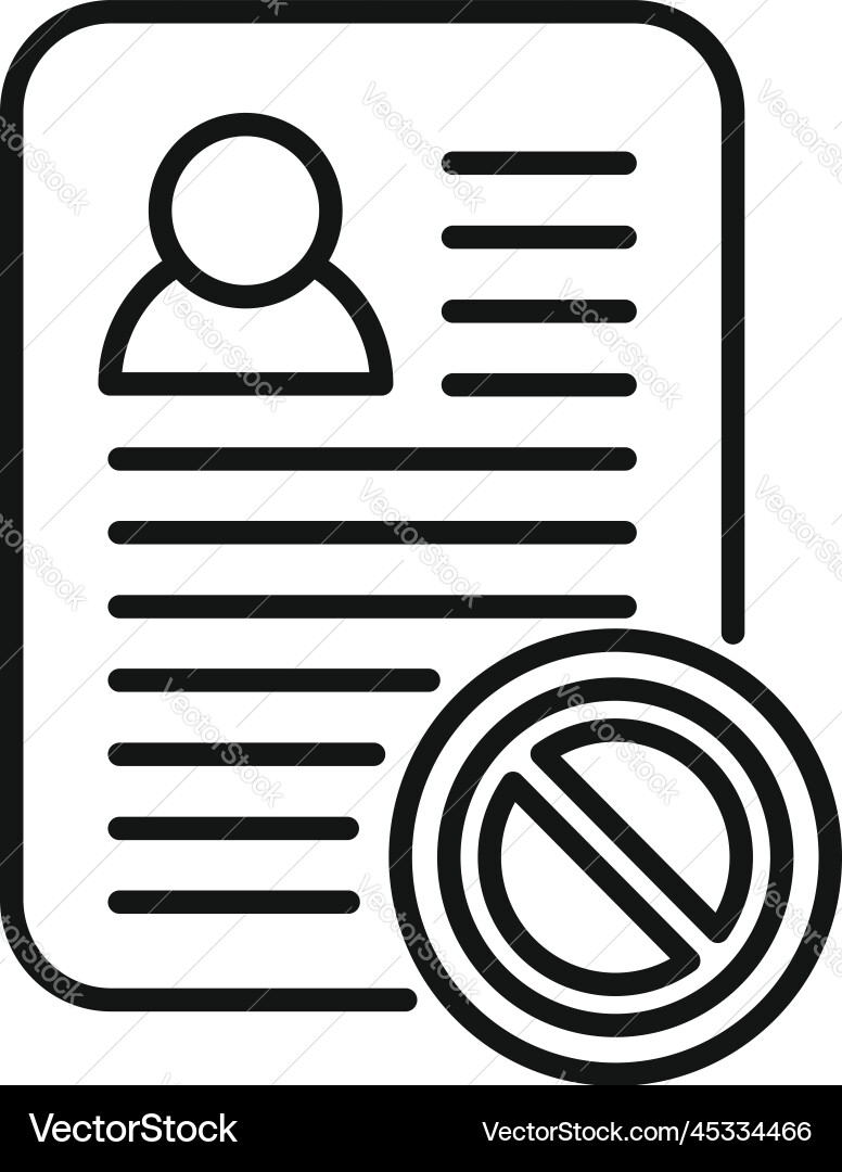 Remove user data icon outline delete Remove user data icon outline delete vector image
