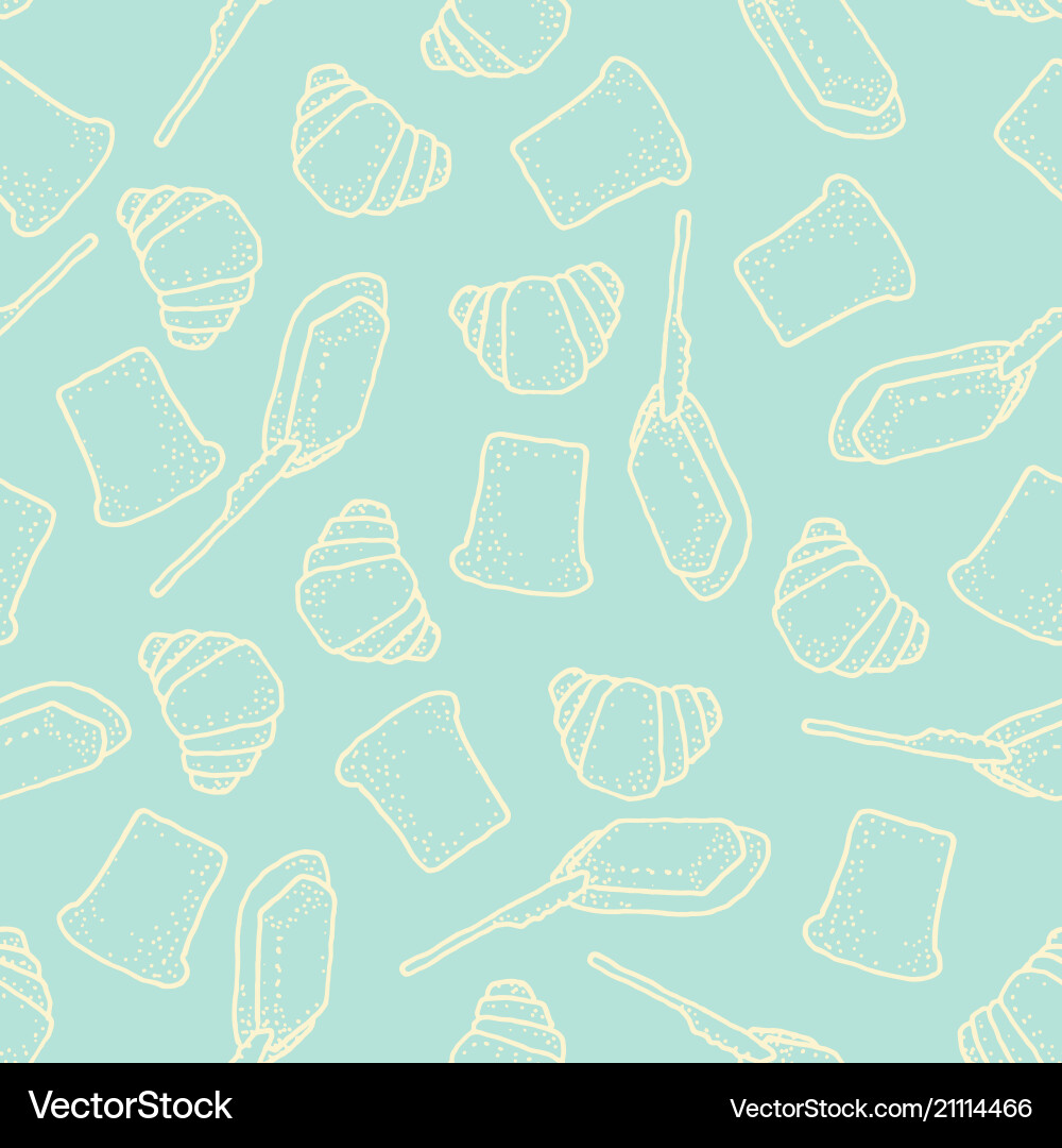 Seamless pattern with bread butter Seamless pattern with bread butter vector image