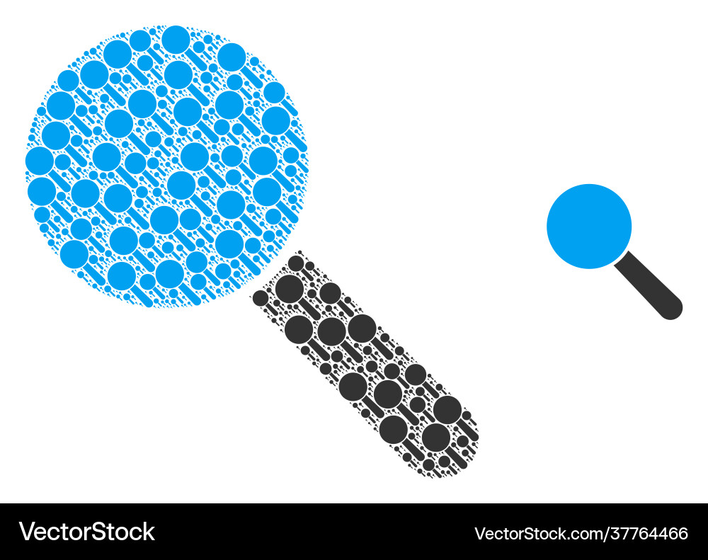 Search tool recursion icon collage Search tool recursion icon collage vector image