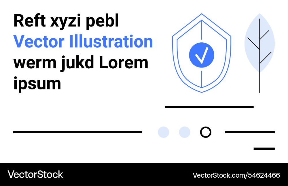 Security shield with check mark and decorative vector image